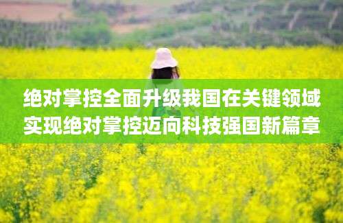 绝对掌控全面升级我国在关键领域实现绝对掌控迈向科技强国新篇章