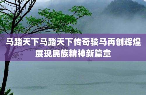 马踏天下马踏天下传奇骏马再创辉煌展现民族精神新篇章