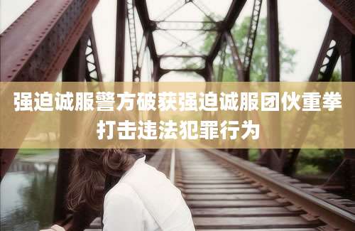 强迫诚服警方破获强迫诚服团伙重拳打击违法犯罪行为