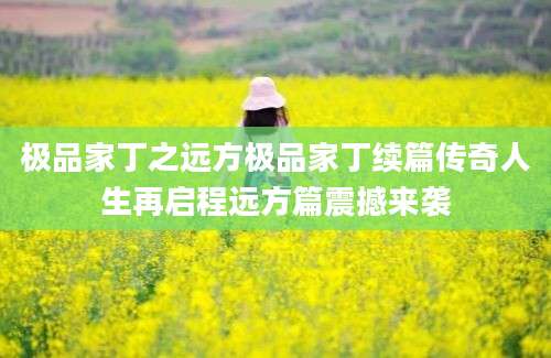 极品家丁之远方极品家丁续篇传奇人生再启程远方篇震撼来袭