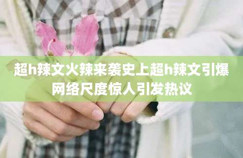超h辣文火辣来袭史上超h辣文引爆网络尺度惊人引发热议