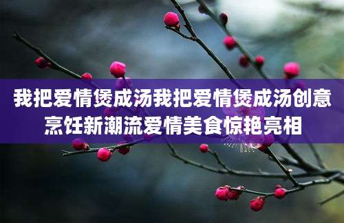 我把爱情煲成汤我把爱情煲成汤创意烹饪新潮流爱情美食惊艳亮相