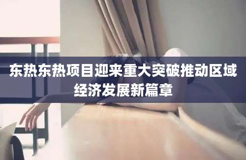 东热东热项目迎来重大突破推动区域经济发展新篇章