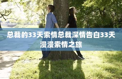 总裁的33天索情总裁深情告白33天漫漫索情之旅