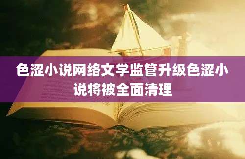 色涩小说网络文学监管升级色涩小说将被全面清理