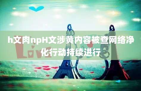 h文肉npH文涉黄内容被查网络净化行动持续进行