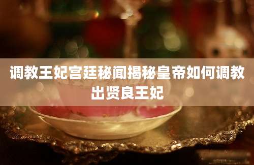 调教王妃宫廷秘闻揭秘皇帝如何调教出贤良王妃