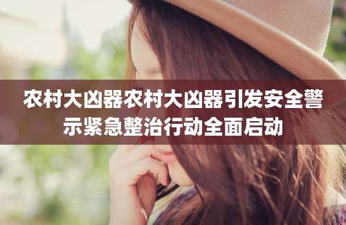 农村大凶器农村大凶器引发安全警示紧急整治行动全面启动