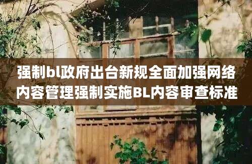 强制bl政府出台新规全面加强网络内容管理强制实施BL内容审查标准