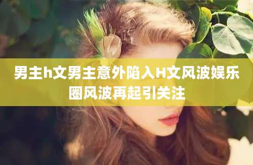 男主h文男主意外陷入H文风波娱乐圈风波再起引关注