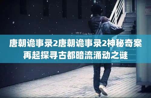 唐朝诡事录2唐朝诡事录2神秘奇案再起探寻古都暗流涌动之谜