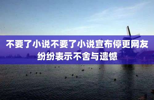 不要了小说不要了小说宣布停更网友纷纷表示不舍与遗憾