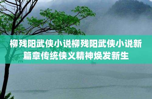 柳残阳武侠小说柳残阳武侠小说新篇章传统侠义精神焕发新生