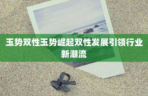 玉势双性玉势崛起双性发展引领行业新潮流