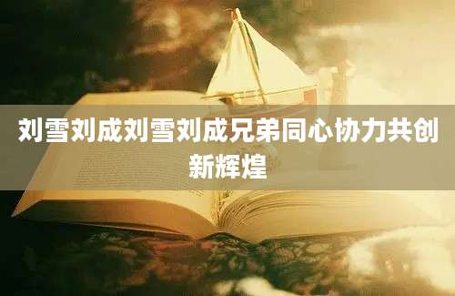 刘雪刘成刘雪刘成兄弟同心协力共创新辉煌