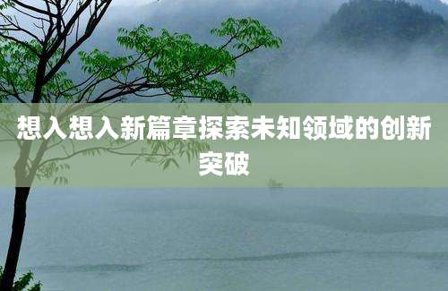 想入想入新篇章探索未知领域的创新突破