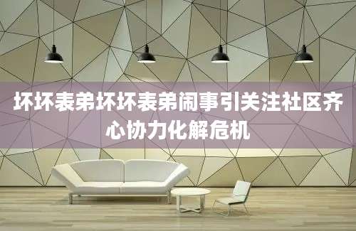 坏坏表弟坏坏表弟闹事引关注社区齐心协力化解危机