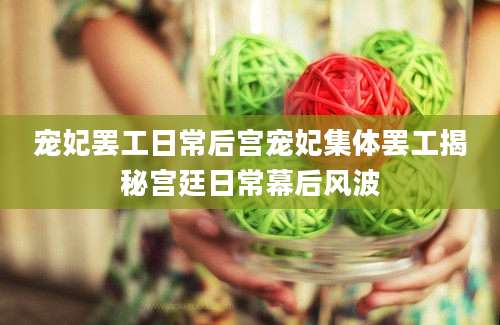 宠妃罢工日常后宫宠妃集体罢工揭秘宫廷日常幕后风波