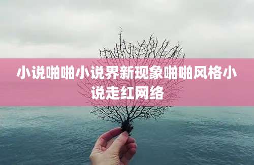 小说啪啪小说界新现象啪啪风格小说走红网络