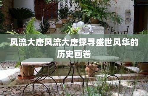 风流大唐风流大唐探寻盛世风华的历史画卷