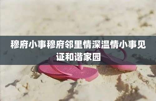 穆府小事穆府邻里情深温情小事见证和谐家园