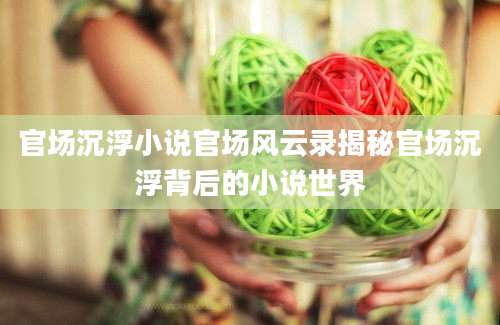 官场沉浮小说官场风云录揭秘官场沉浮背后的小说世界