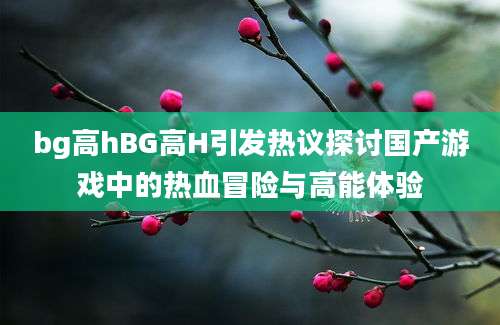 bg高hBG高H引发热议探讨国产游戏中的热血冒险与高能体验