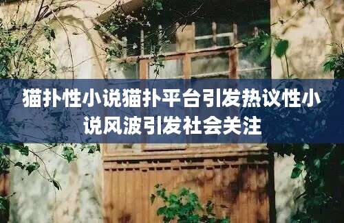 猫扑性小说猫扑平台引发热议性小说风波引发社会关注