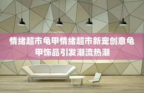 情绪超市龟甲情绪超市新宠创意龟甲饰品引发潮流热潮
