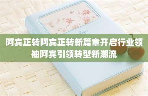 阿宾正转阿宾正转新篇章开启行业领袖阿宾引领转型新潮流