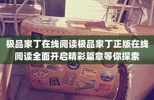 极品家丁在线阅读极品家丁正版在线阅读全面开启精彩篇章等你探索
