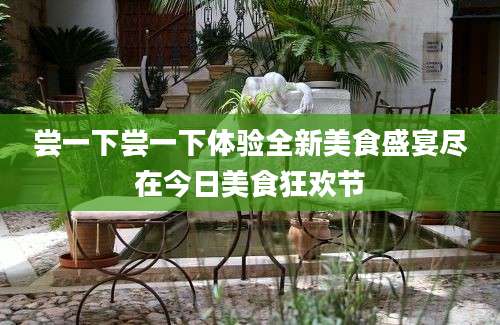 尝一下尝一下体验全新美食盛宴尽在今日美食狂欢节