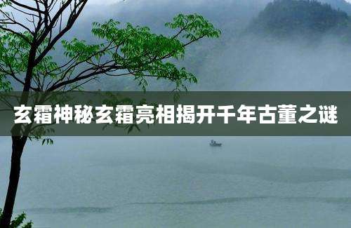 玄霜神秘玄霜亮相揭开千年古董之谜