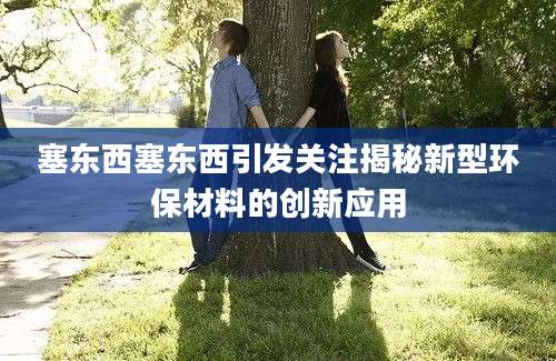 塞东西塞东西引发关注揭秘新型环保材料的创新应用