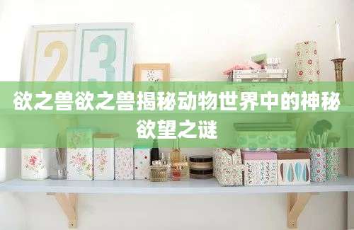 欲之兽欲之兽揭秘动物世界中的神秘欲望之谜