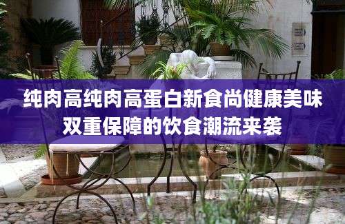 纯肉高纯肉高蛋白新食尚健康美味双重保障的饮食潮流来袭