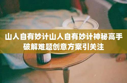 山人自有妙计山人自有妙计神秘高手破解难题创意方案引关注