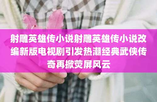 射雕英雄传小说射雕英雄传小说改编新版电视剧引发热潮经典武侠传奇再掀荧屏风云