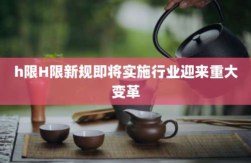 h限H限新规即将实施行业迎来重大变革