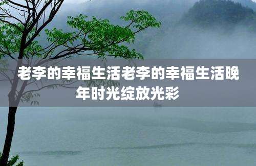 老李的幸福生活老李的幸福生活晚年时光绽放光彩