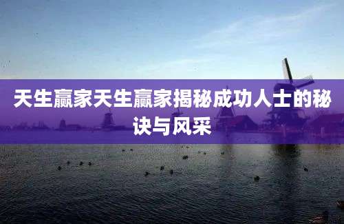 天生赢家天生赢家揭秘成功人士的秘诀与风采