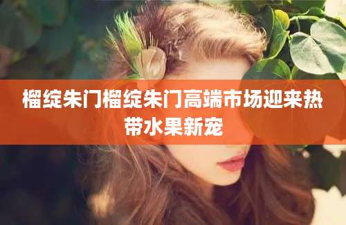 榴绽朱门榴绽朱门高端市场迎来热带水果新宠