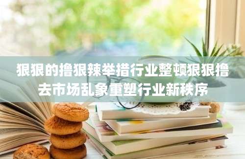 狠狠的撸狠辣举措行业整顿狠狠撸去市场乱象重塑行业新秩序