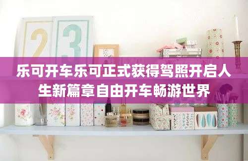乐可开车乐可正式获得驾照开启人生新篇章自由开车畅游世界