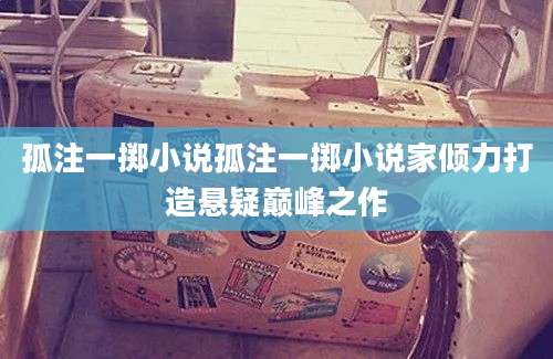 孤注一掷小说孤注一掷小说家倾力打造悬疑巅峰之作