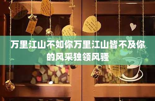 万里江山不如你万里江山皆不及你的风采独领风骚