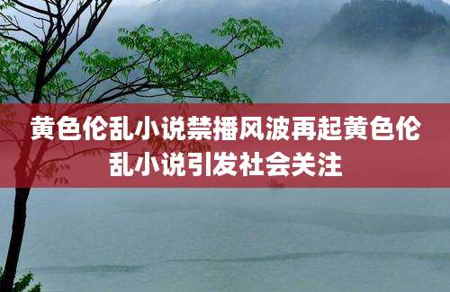 黄色伦乱小说禁播风波再起黄色伦乱小说引发社会关注