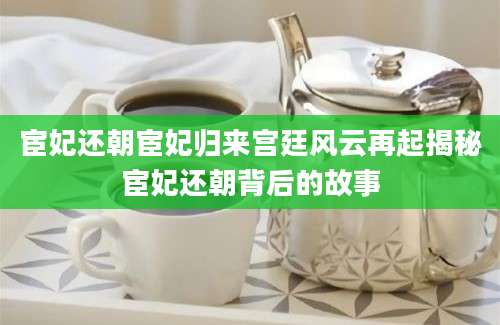 宦妃还朝宦妃归来宫廷风云再起揭秘宦妃还朝背后的故事