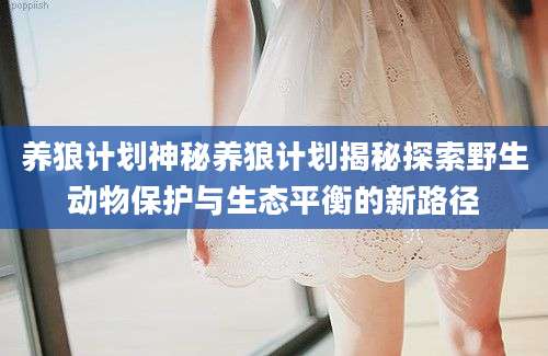 养狼计划神秘养狼计划揭秘探索野生动物保护与生态平衡的新路径