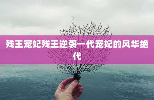 残王宠妃残王逆袭一代宠妃的风华绝代